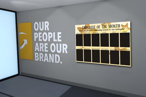 IGDXKOP Office Employee of The Month,best Star Employee Photo Display Poster (2) Canvas Wall Art Poster Print Office Bedroom Bedroom Aesthetic Poster 24x16inch(60x40cm) Frame-style-1