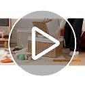 Woven Storage Basket with Lid 65L Foldable Rattan Hamper with Liners