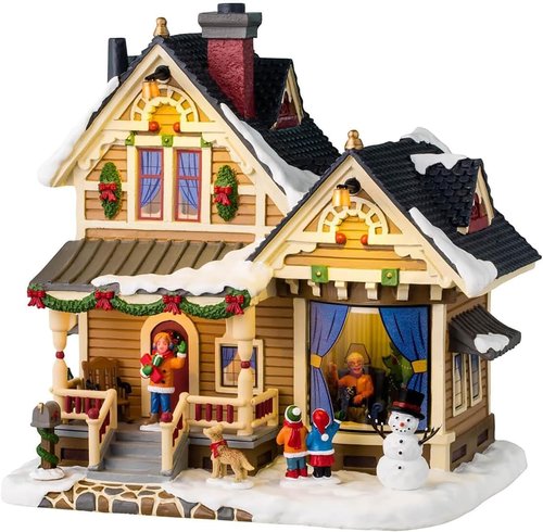 Lemax Christmas Village | Christmas Eve at Grandma's - Battery Operated LED Decoration - 45221