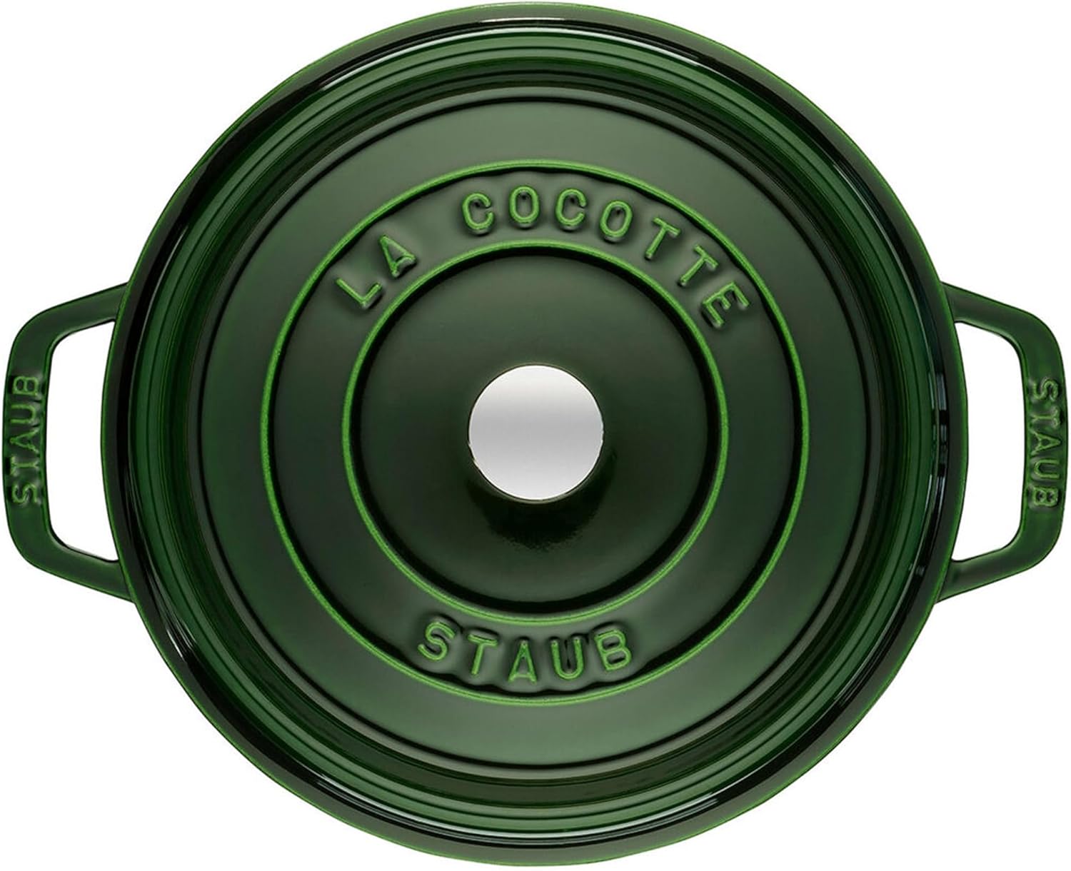 Staub 5.5 Quart Round Cocotte - Elegant Basil Color for Perfect Cooking & Serving