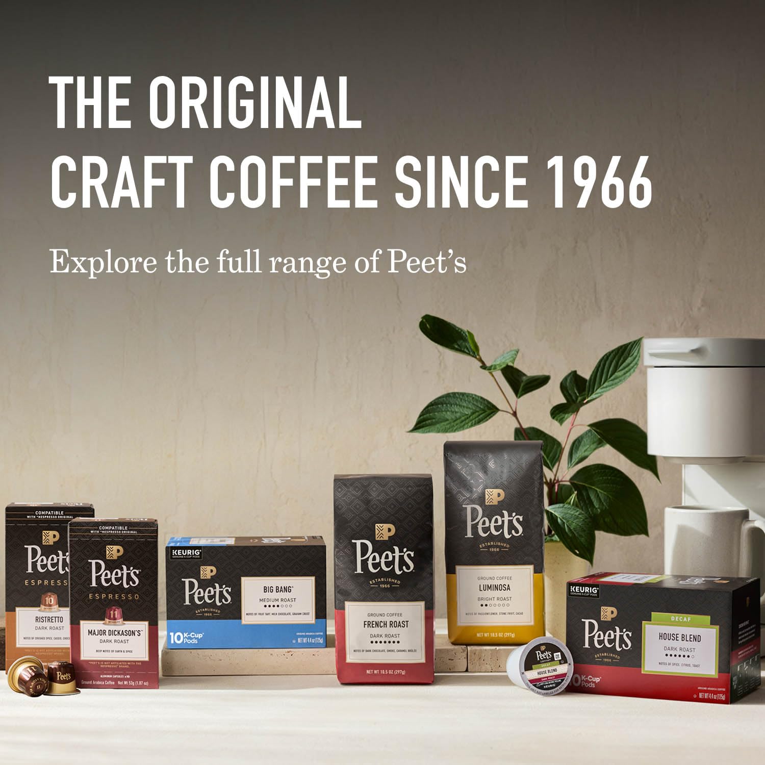Peet's Coffee - Medium Roast Ground Coffee | 100% Arabica - Off the Grid Blend, 10.5 Ounce Bag