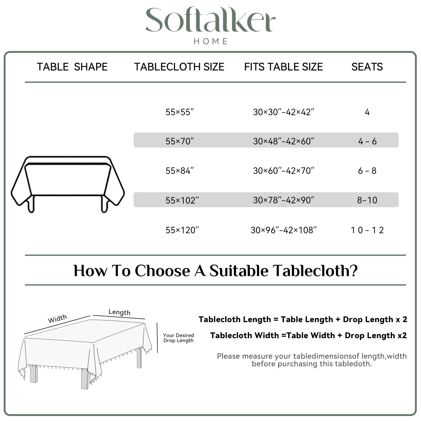 Softalker Checkered Tablecloth Rectangle, Outdoor Linen Cotton Gingham Table Cloth with Tassel, Heavy Duty Wrinkle Free Buffalo Plaid Table Cover for Kitchen Dining Home Party - 55 x 70 Inch, Beige