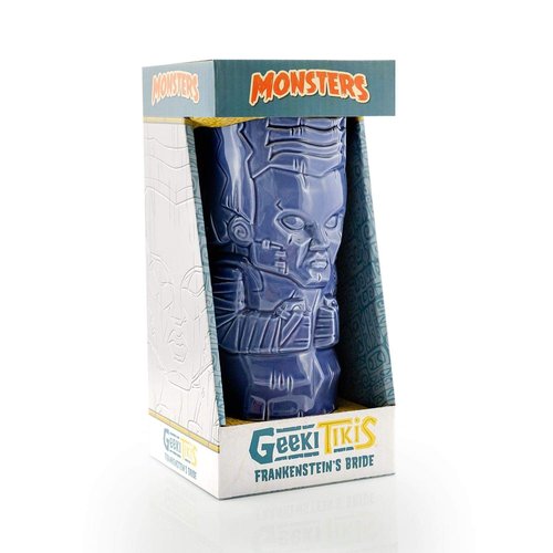 Geeki Tikis 20 ounce Ceramic Mug| Bride of Frankenstein | Blue