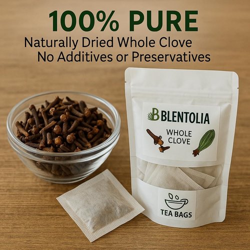 Blentolia Whole Clove – 30 Herbal Tea Bags – Warming & Aromatic Spice Tea – 100% Natural – Caffeine-Free – Immune & Digestive Support – Herbal Clove Infusion