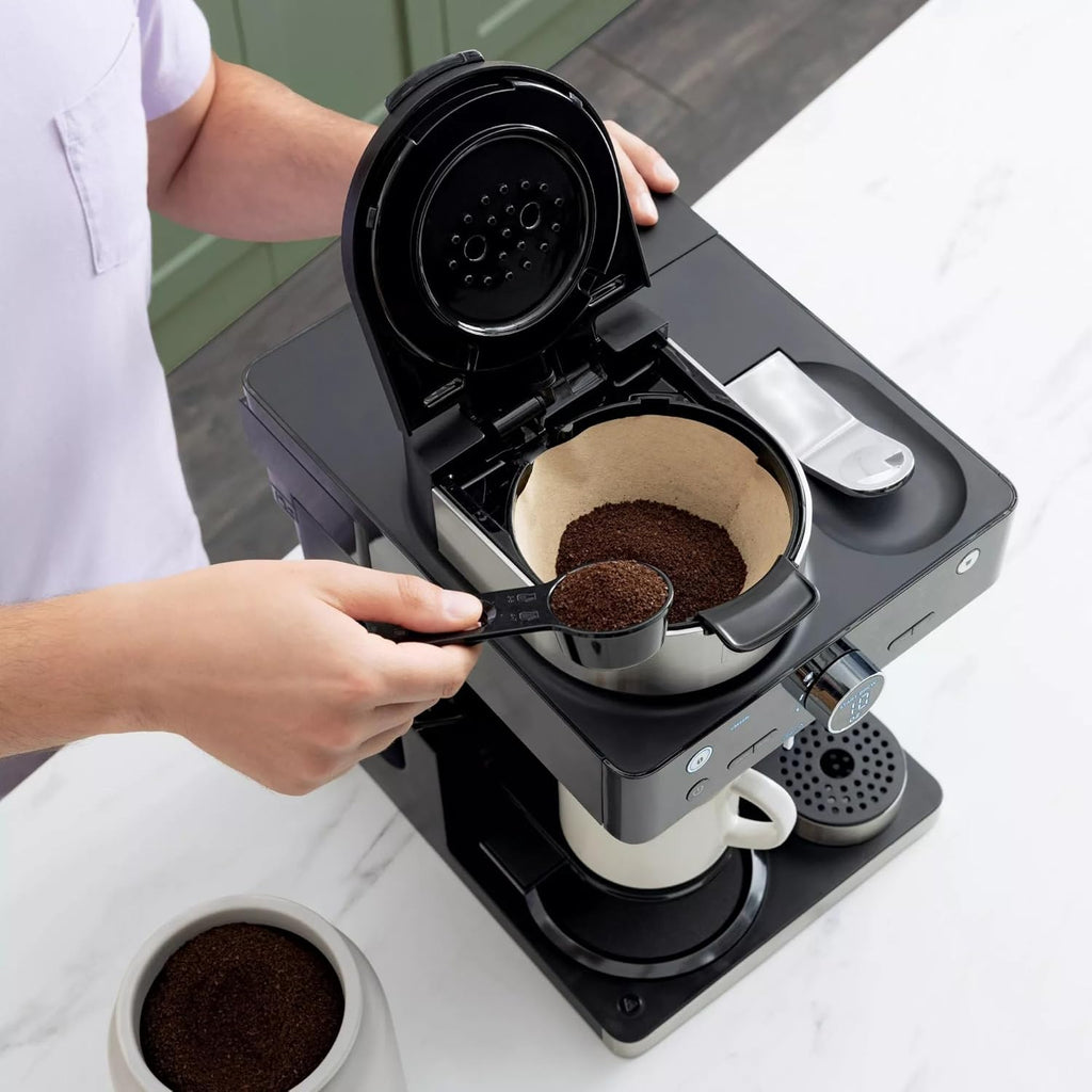 Ninja Refurbished CFN601 Espresso & Coffee Barista System - Single-Serve & 12-Cup Carafe with Built-In Frother