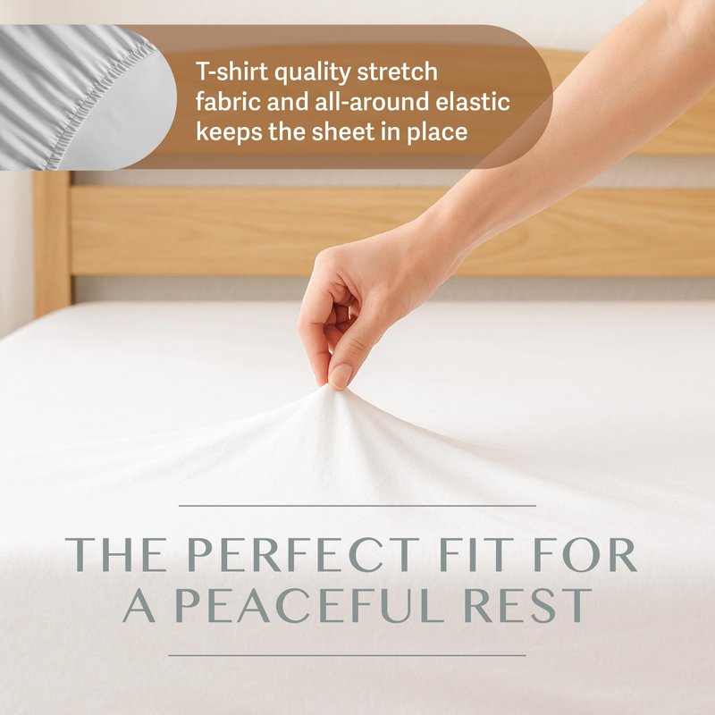 BLISSFORD - 6 Pack Fitted Hospital Bed Sheets with Elastic All Around for a Cotton Rich Soft Knitted Jersey Sheet, 36” x 84” x 12”
