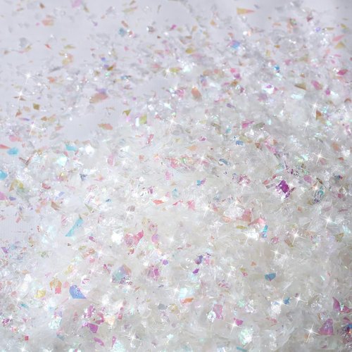Kasyat Fake Snow Powder - Christmas Twinkles Decoration Filler | 600g White & AB Color