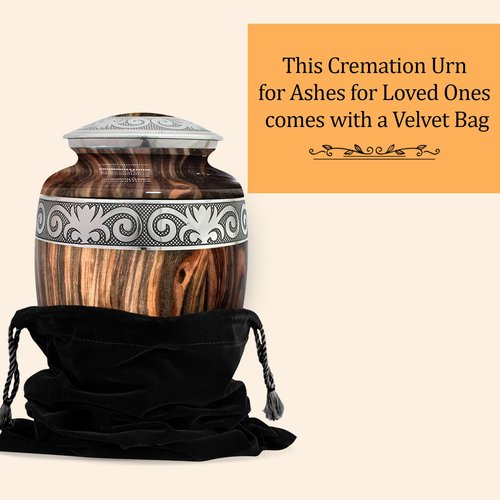 Urn for Human Ashes – Cremation Urn for Adult Ashes, Large 200 Cu in Funeral Urn – Premium Memorial Urn to Lovingly Honor a Life & Legacy (Espresso Wood, Large)