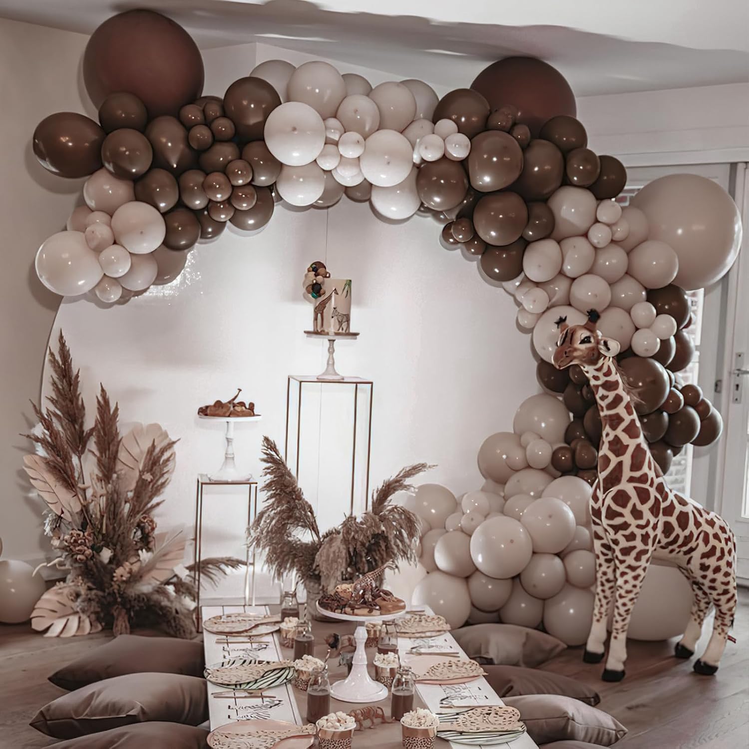 PartyWoo Dark Brown Balloons - 50pcs 12 Inch Boho Latex Helium Balloons for Fall Celebrations