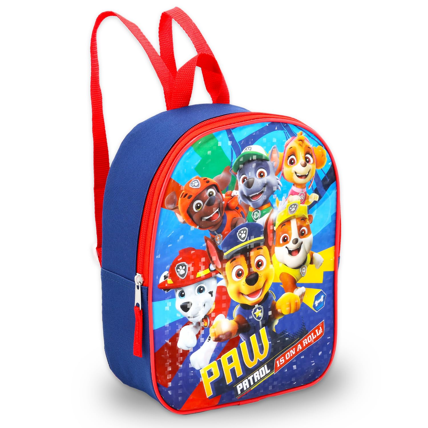 Paw Patrol Mini Backpack for Boys - Bundle with 12" Small Backpack Featuring Chase, Marshall, Rubble Plus Water Bottle, Stickers and More | Paw Patrol Mini School Bag Set for Kids