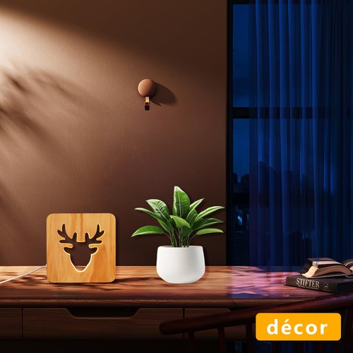 Led Baby Child Nursery Night Light Bedside Home Decor Lamp, Room Decor Night Lights for Kids and Adults, Lamps for Bedroom Living Room 3D Shadow Lamp-Deer