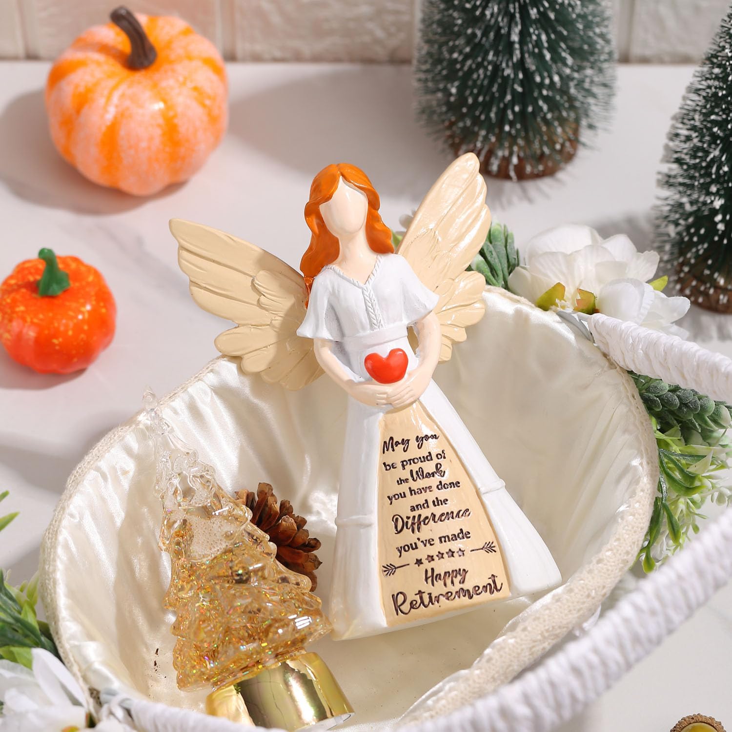 Retirement Gift for Women - Handcrafted 8" Retirement Angel Figurine | Perfect for Coworker Celebrations
