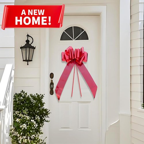 Big Car Bow by Skiennix - 30 Inch Red Giant Bow for Weddings, Birthdays, Christmas & More