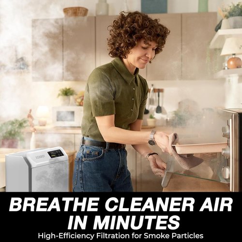 Air Purifiers | HEPA Air Cleaner for Large Rooms Up to 2,330 Ft² - Washable Pre-Filter & Sleep Mode