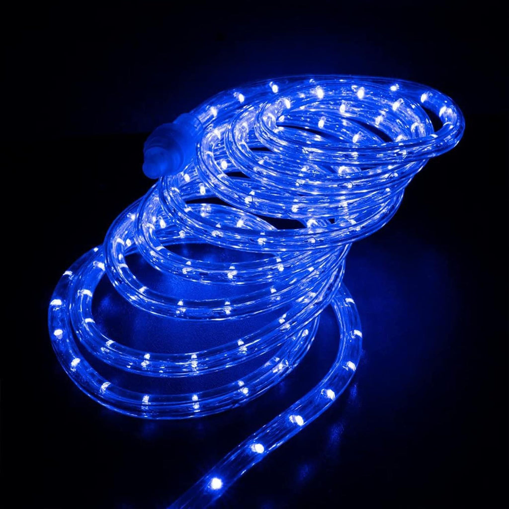 Skiennix 150ft LED Rope Lights - Waterproof, Flexible Tube Lighting with 8 Modes | Blue for Indoor & Outdoor Use