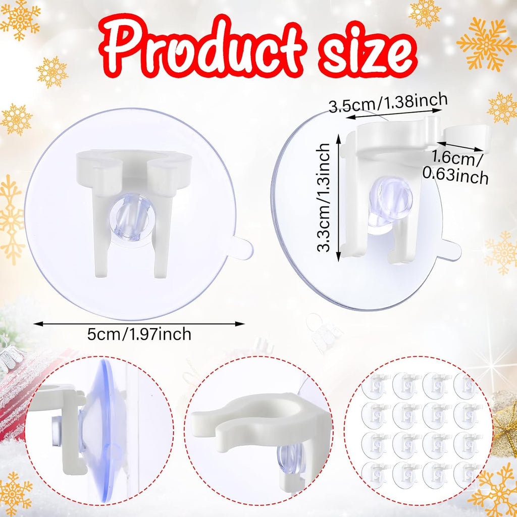 Skiennix 16-Piece Window Candle Holder Set - Suction Cup Clamps for Christmas Decor