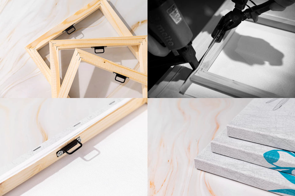 Visual Art Decor 5 Pieces Canvas Painting Prints Large Autumn Yellow Tree in Black and White Fall Landscape Home Office Wall Decoration Framed Wall Decor Artwork