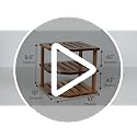 3-Tier Acacia Wood Corner Shelf for Kitchen Countertop and Cabinet Storage