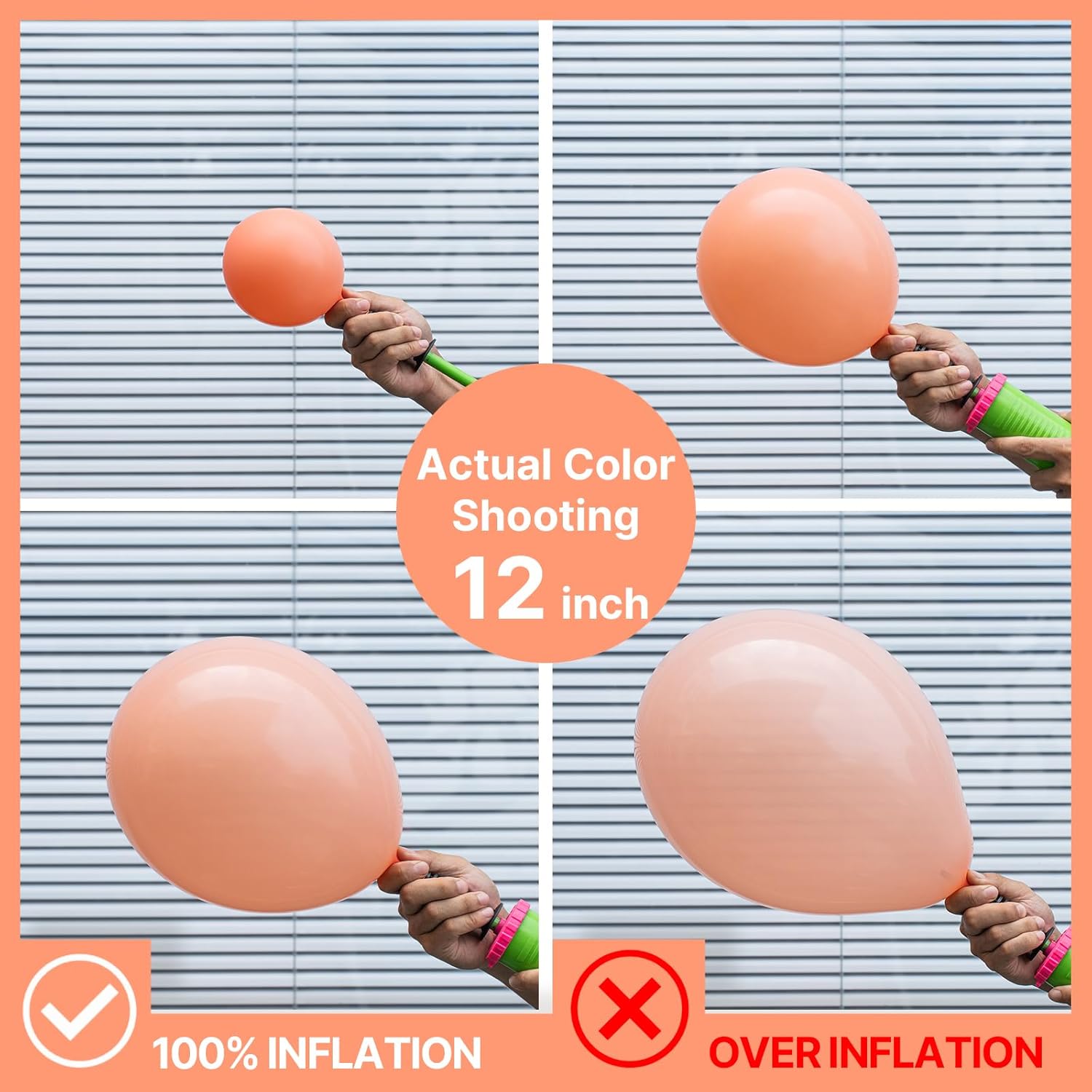 PartyWoo Peach Balloons - 50 Pcs 5-Inch Mini Pastel Latex Balloons for Weddings & Celebrations