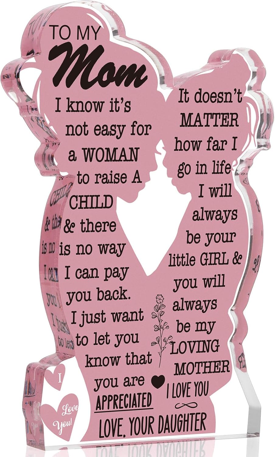Regine Switzerland Acrylic Plaque Sign - Best Mom Ever Gift for Christmas & Birthdays | 5x3in