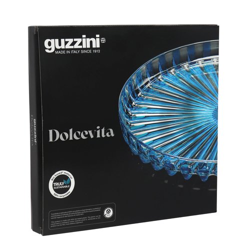 GUZZINI Dolcevita 12" Round Tray - Mother of Pearl - 100% Recycled Plastic, Centerpiece Stand for Fruits, Nuts, Plants, Decorative Platter for Ottoman, Coffee Table for Home Décor & Living Room