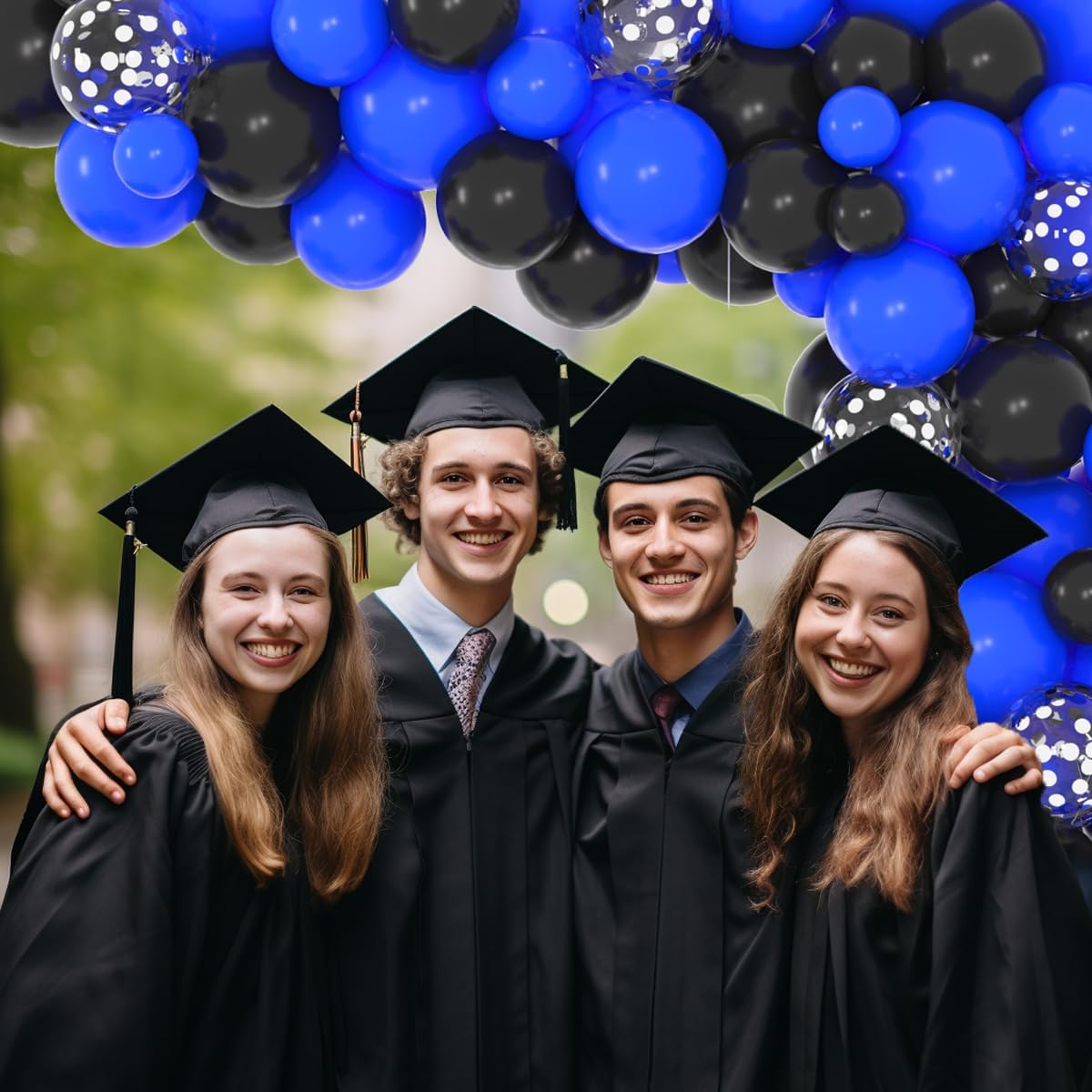 Royal Blue & Black Balloon Garland Arch Kit - Perfect for Boss Theme Baby Showers & Video Game Birthdays