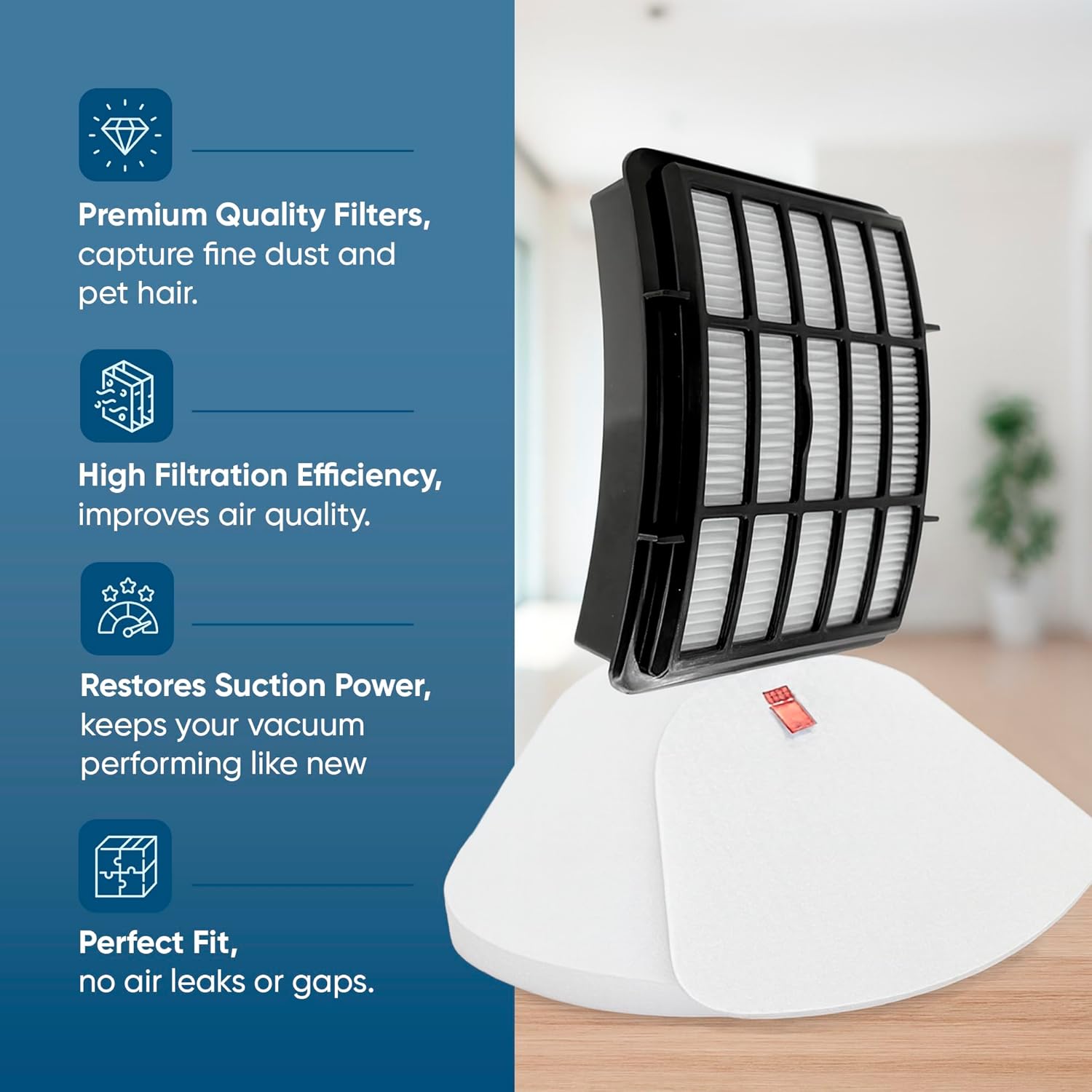 Shark Vacuum Filter Replacement - Compatible Lift-Away & Navigator Models | XFF350 & XHF350 Parts