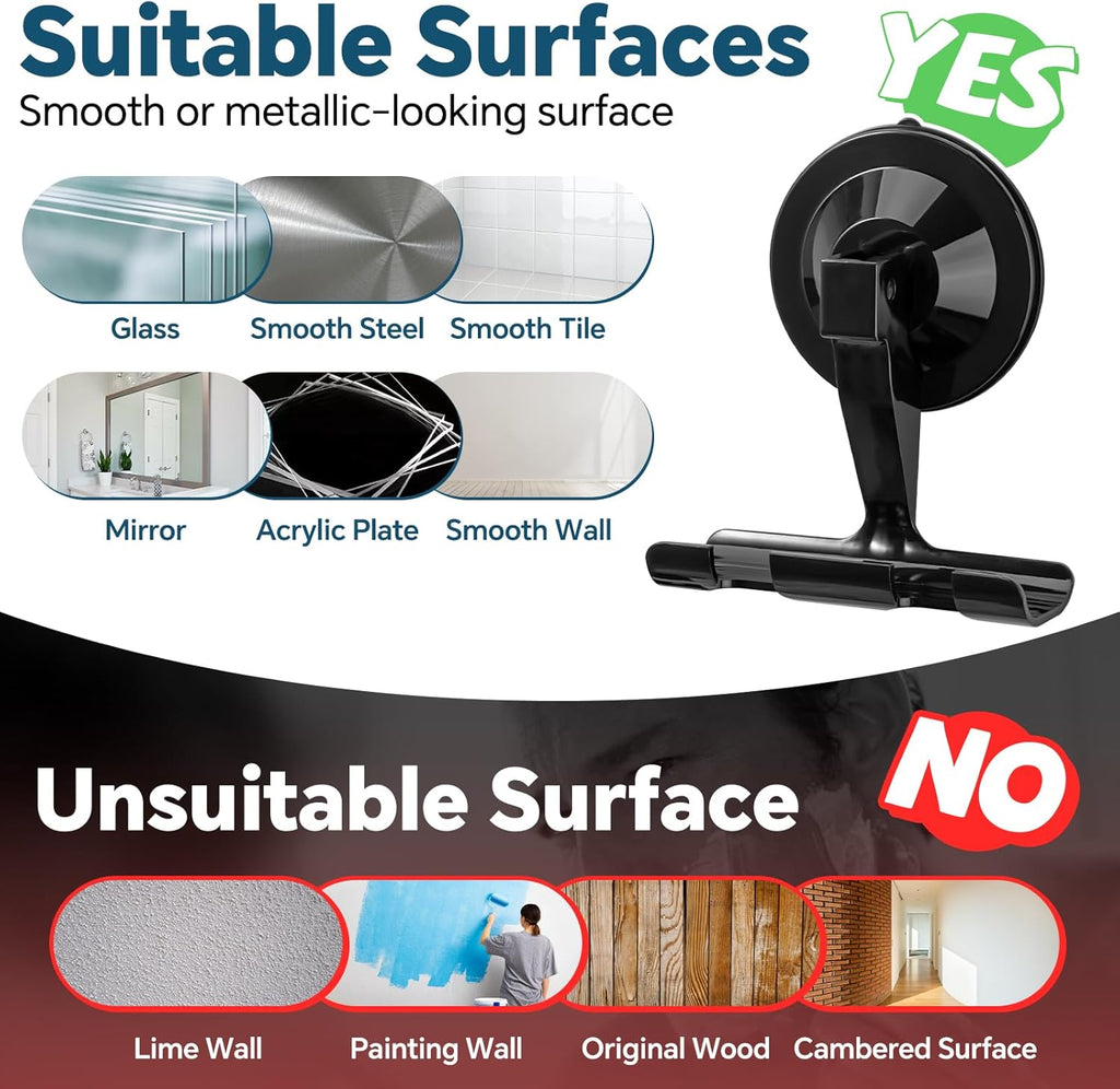Antimbee Razor Holder - 2 Pack Suction Cup Hooks for Shower | No Damage Wall Hooks, Easy Install