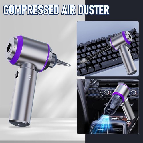 Houscly Car Vacuum - Portable Cordless 20000PA High Power 4-in-1 Air Duster & Blower | Ideal for Home, Office & Camping