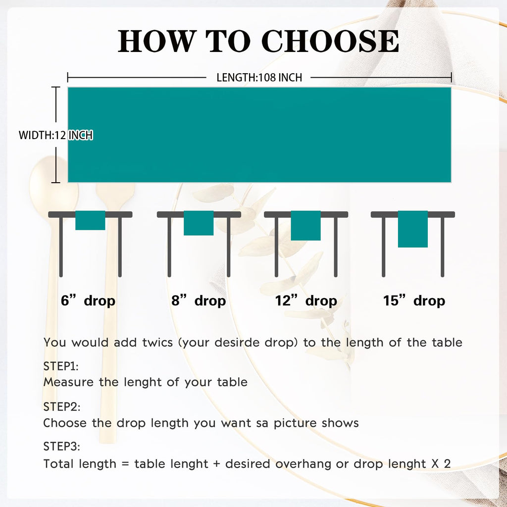 Yblut 10 Pack Satin Table Runner 12 x 108 Inch Long Peacock Blue Silk Table Runner for Wedding Party Banquet Birthday Decoration