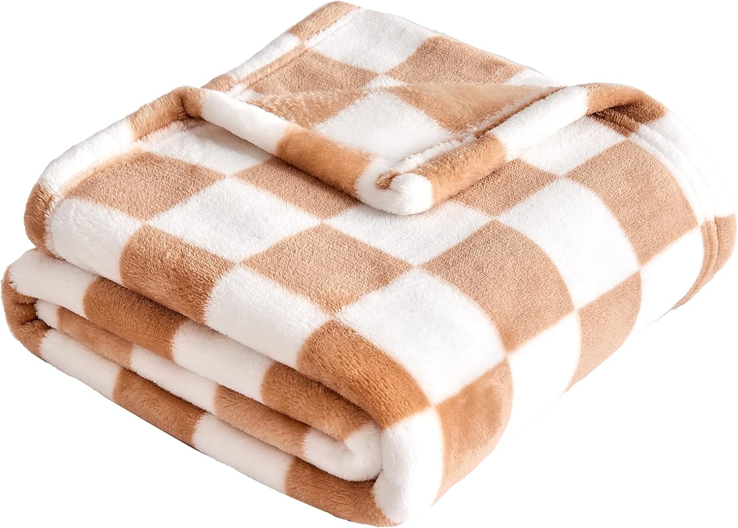 Yurhap Checkered Baby Blanket - Super Soft Fleece for Infants & Toddlers | 30''x40'', Khaki