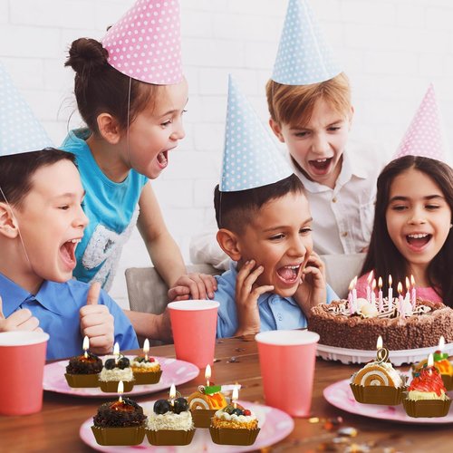 Maxcheck Square Cupcake Liners - 300 Pcs 2.36 Inches Brownie Baking Cups | Woodland Pattern for Parties
