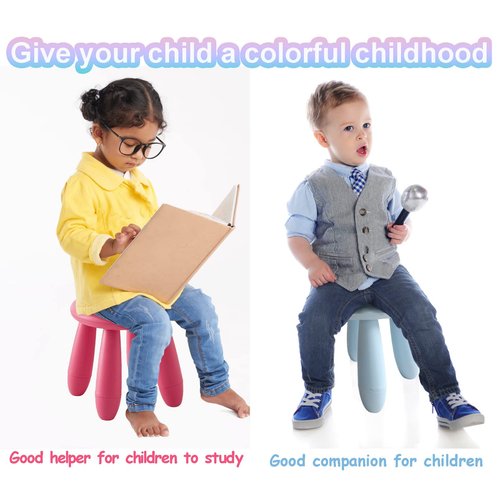 Kids Step Stool, Kindergarten Study Stools, Lightweight Footstools are Sturdy and Durable, Very Suitable for Use in The Kitchen, Bathroom and Bedroom(Light Blue)…