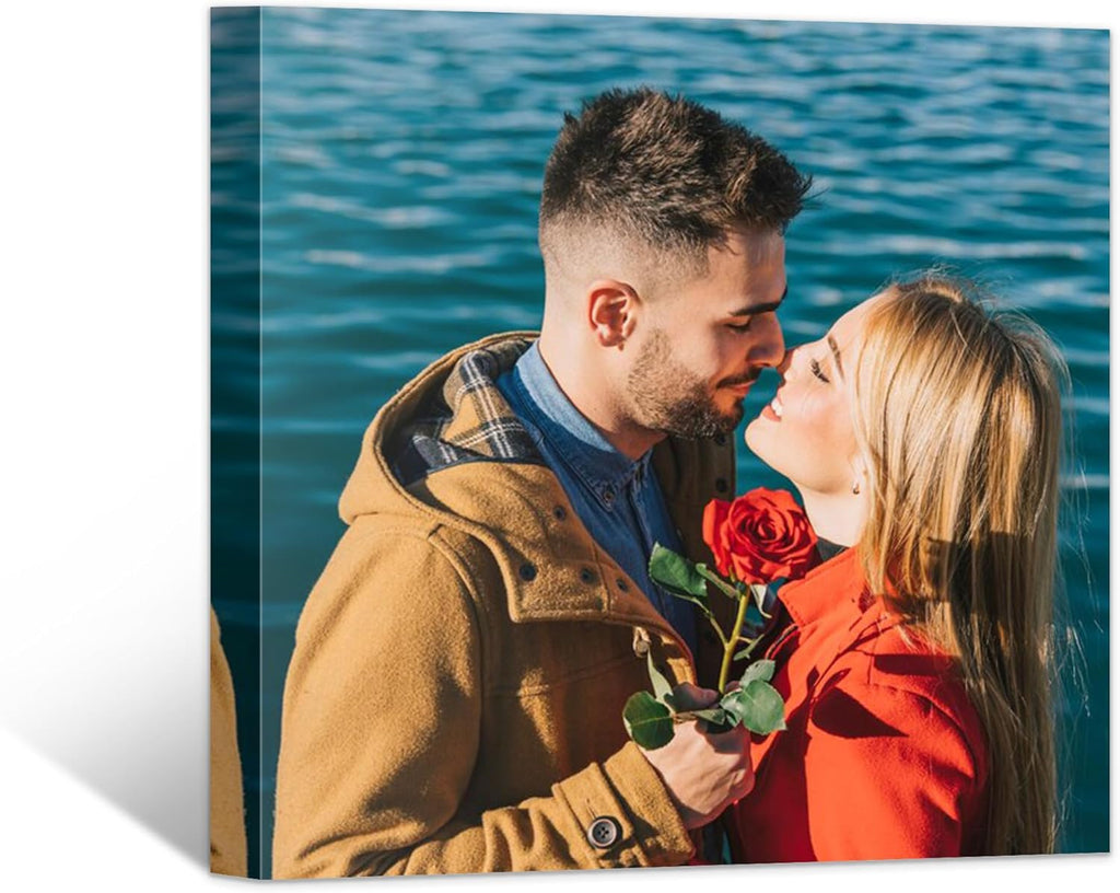 Skiennix Personalized Canvas Wall Art - Custom 12" X 12" Framed Prints for Living Room & Bedroom Decor