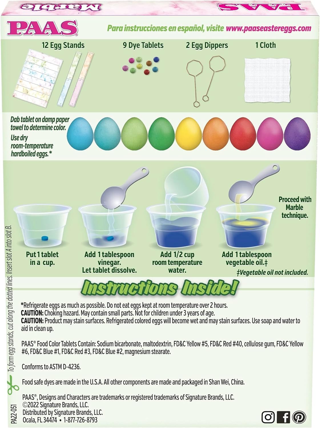 PAAS Marble Easter Egg Decorating Kit - Create Beautiful Eggs | Perfect for Family Fun