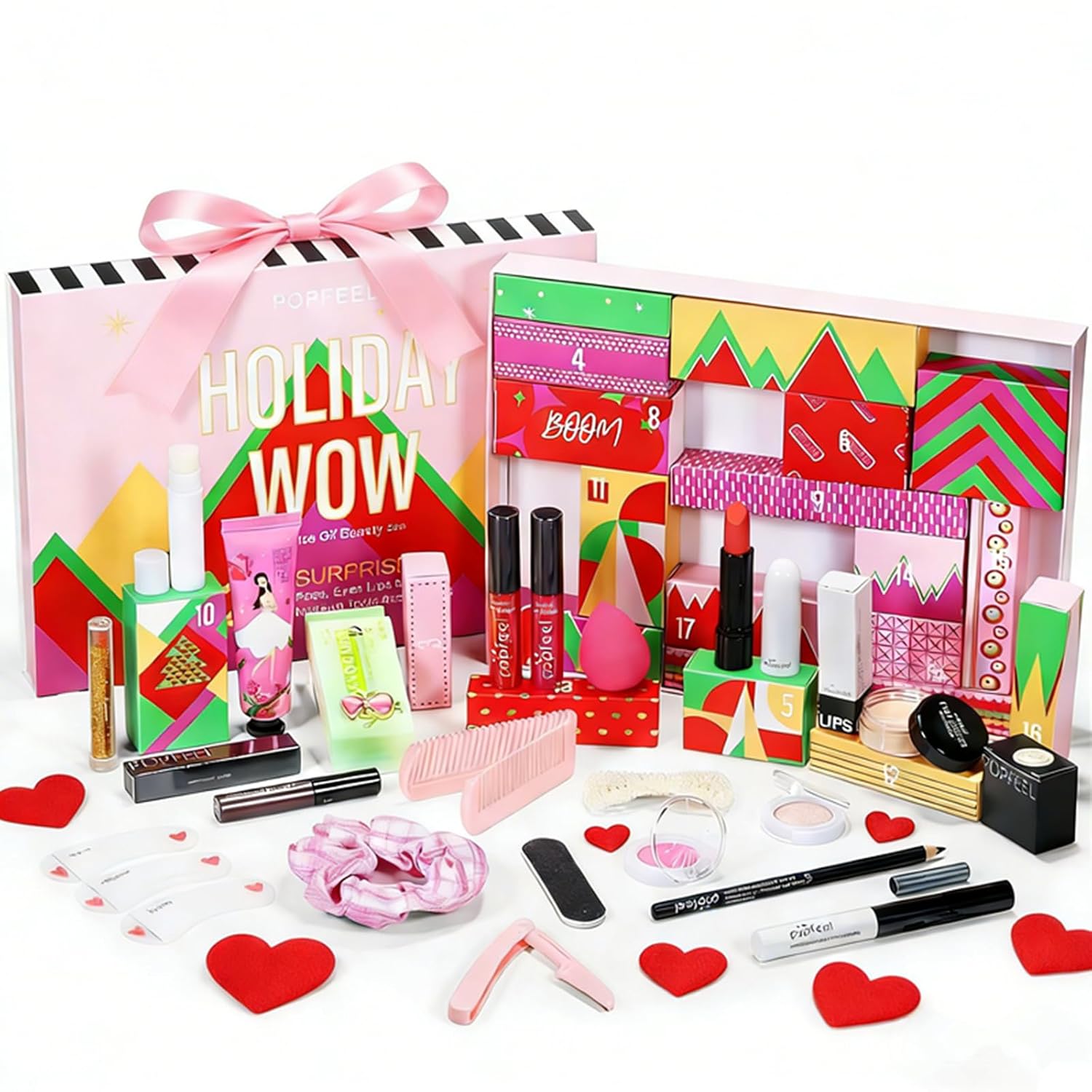Skiennix Makeup Advent Calendar 2026 - All-in-One Kit with Eyeshadow, Lipstick & Foundation | Perfect Gift for Teens & Women