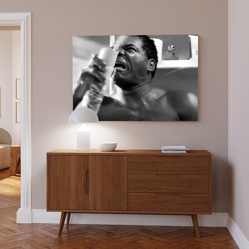 Funny Movie Poster - Black and White Bathroom Wall Art | Humorous Toilet Print 12x18 Inch