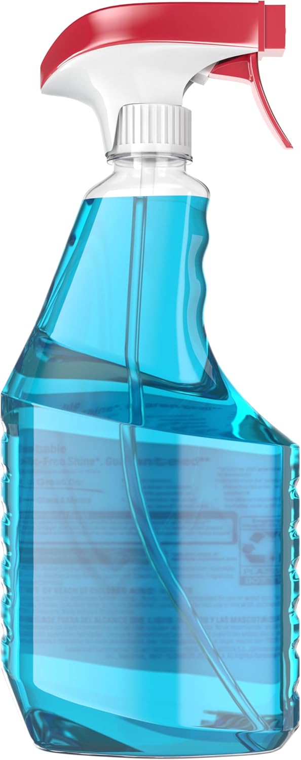 Windex Glass Cleaner Spray - Original Blue Scent, 23 Fl Oz | Prevents Leakage & Breakage