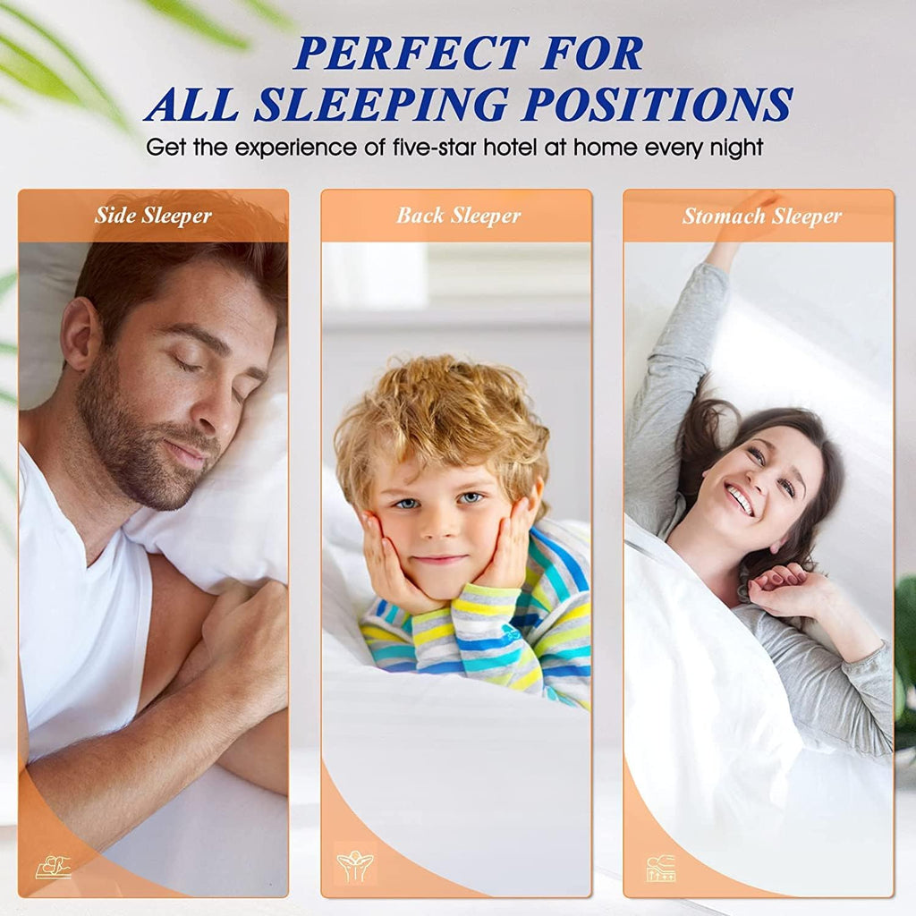 SEMZSOM King Size Bed Pillows - Set of 4 Luxury Hotel-Quality Soft Down Alternative for All Sleepers