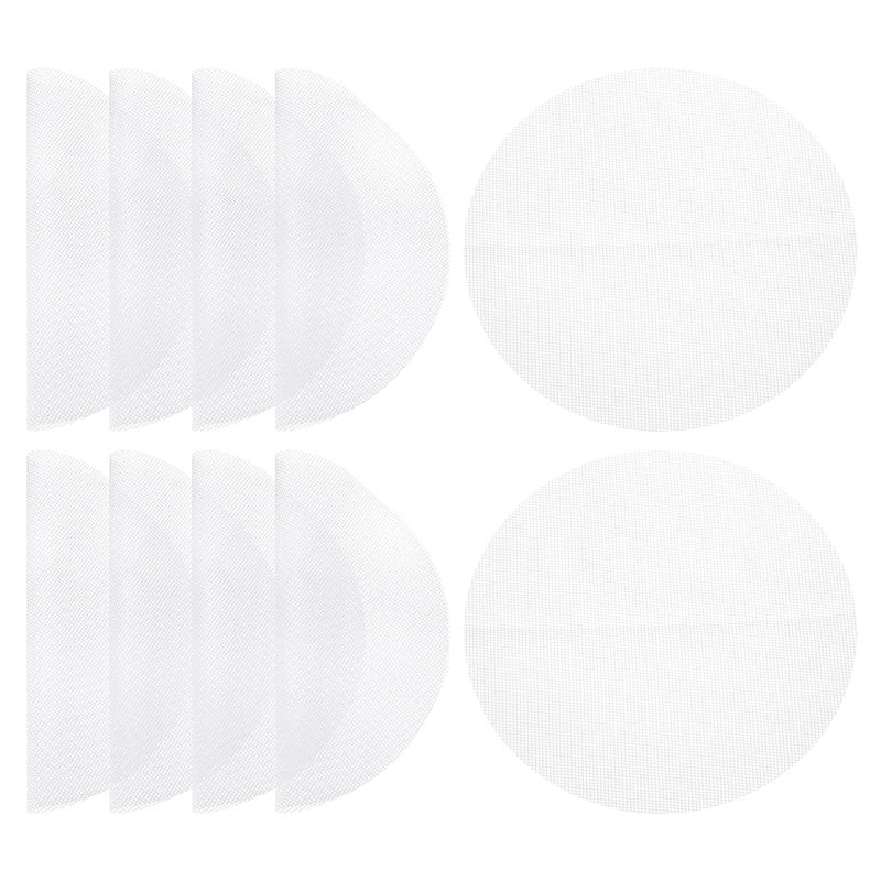 uxcell 10 Pcs 9.8 Inch Non-Stick Silicone Steamer Liners Mesh Mat, Reusable Round Steamer Mesh Pastry Dumplings Pad Mat, White