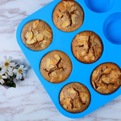 CAKETIME Silicone Muffin Pan | Food Grade 3-Pack Cupcake & Mini Loaf Baking Molds