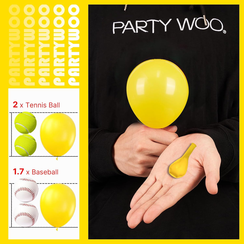 PartyWoo Yellow Balloons - 100pcs 5-Inch Mini Matte Latex Balloons for Celebrations & Events