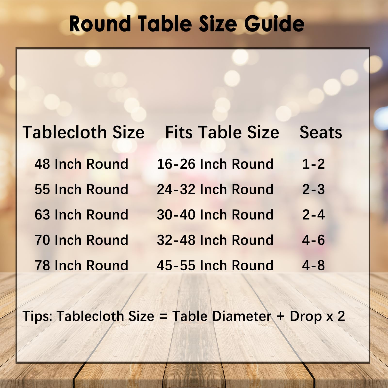 Jeloris Round Waterproof Tablecloth Spill-Proof and Stain Resistant Table Cloth Wrinkle Free Washable Decorative Fabric Table Cover for Kitchen, Dining, Parties, Buffet, Wedding(55 inch, Light Grey)