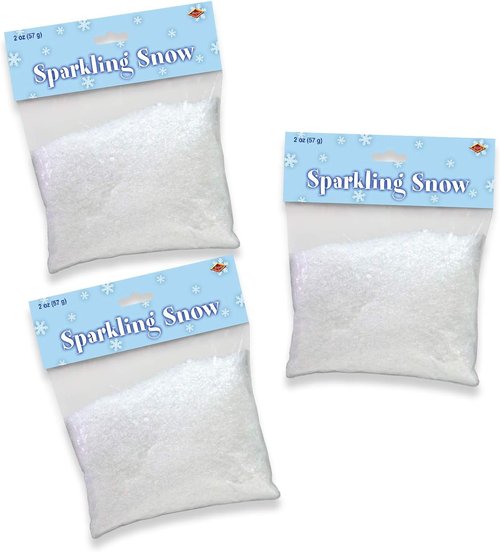Beistle | Sparkling Snow Decoration - Pack of 3 for Festive Holiday Decor