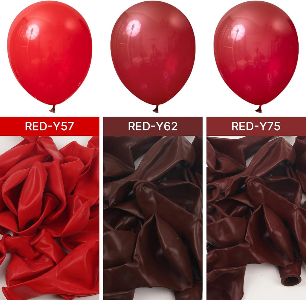 PartyWoo Maroon Balloon Arch Kit - 127 Pcs in Various Sizes for Graduation, Valentine's Day & Weddings | Dark Red & Burgundy