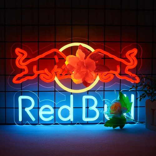 JFLLamp Neon Signs - Vibrant Wall Decor for Man Caves, Restaurants & Offices | 16.1" x 9.8" (Azure, Red, White)