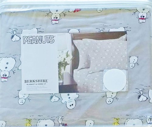 Berkshire Blanket & Home Co. Christmas Snoopy Peanuts Full Size Sheet Set (Flat, Fitted, Pillowcases)
