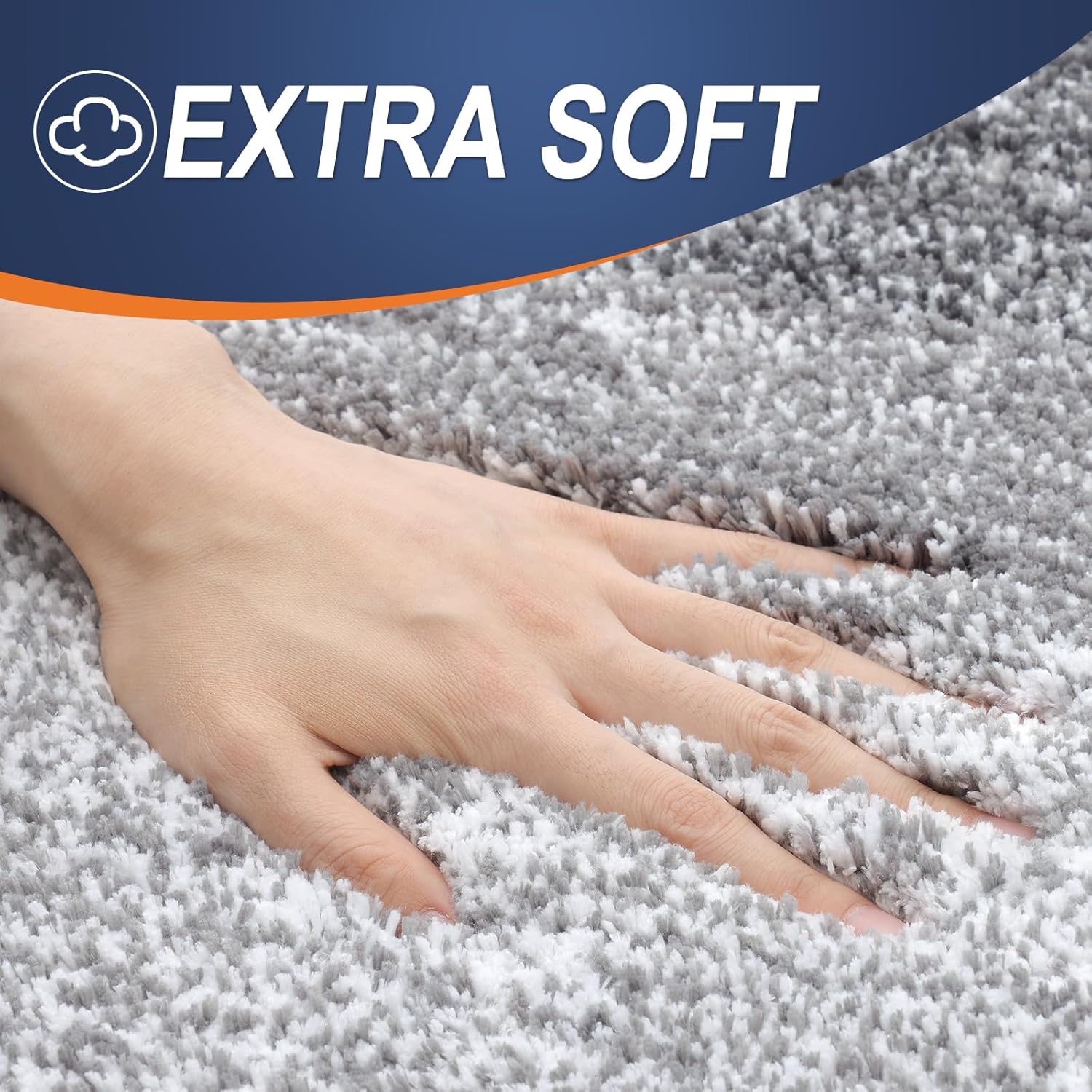OLANLY Bathroom Rug Mat - Extra Soft Microfiber Non-Slip Bath Runner 47x20 | Machine Washable Grey