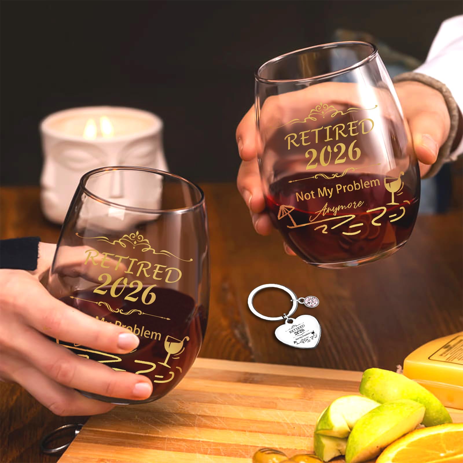 Best Retirement Gifts for Woman Men 2026 Thank You Leaving Gifts Retired Farewell Gift for Coworkers Colleagues Stemless Wine Glass Cool Retirement Good Luck Gift Happy Retirements Party Decorations
