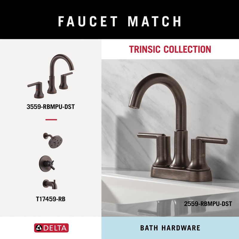 Delta 759240-RB Trinsic 24 in. Wall Mount Towel Bar Bath Hardware Accessory in Venetian Bronze